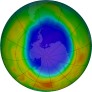 Antarctic ozone map for 2025-10-19